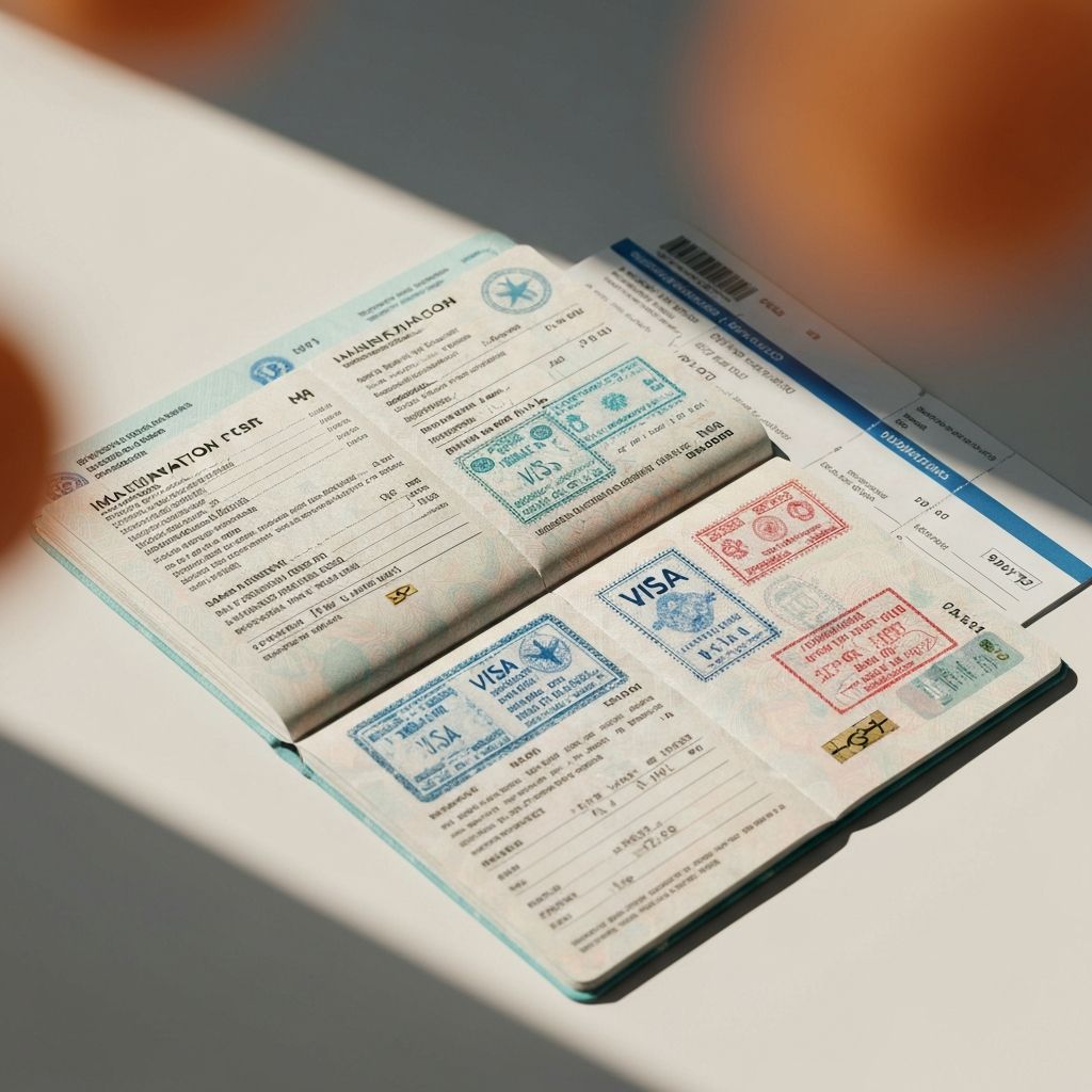 Visa and immigration documents